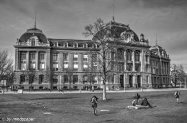 University Berne Main Building - Berne in Black & White in HDR